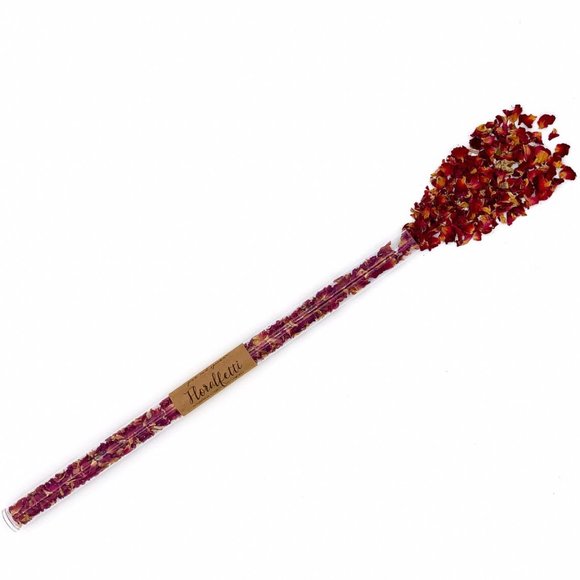 SET OF 5 Red Rose Flowers Petal Confetti Wands - Picture 1 of 1